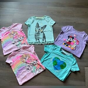 Girl’s short sleeve tee bundle - 6 tees, all size 10-12